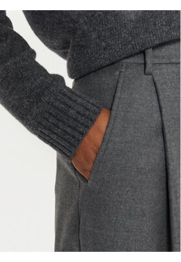Weekend Max Mara Spodnie materiałowe Melodia 2425136142 Szary Wide Leg. Kolor: szary. Materiał: wełna