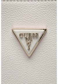 Guess - GUESS Biała torebka damska Meridian II. Kolor: beżowy. Materiał: skórzane. Styl: elegancki, casual #9