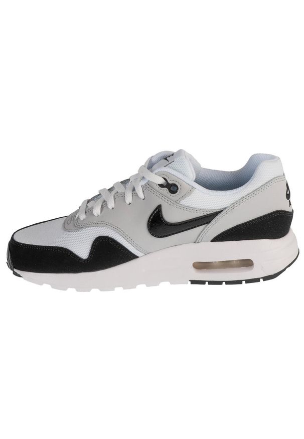 Nike - Buty sportowe Sneakersy chłopięce, Air Max 1 BG GS. Kolor: biały. Materiał: guma, materiał, tkanina, syntetyk. Model: Nike Air Max. Sport: turystyka piesza