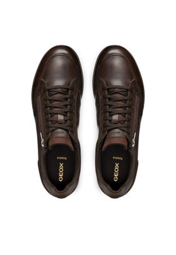Geox Sneakersy U Renan U564GA 000FF C6009 Brązowy. Kolor: brązowy. Materiał: skóra