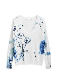 Desigual Sweter 25SWJF33 Écru Regular Fit. Materiał: wiskoza #5