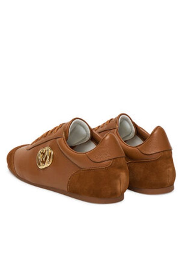 Love Moschino - LOVE MOSCHINO Sneakersy JA10121G1OIK120A Brązowy. Kolor: brązowy. Materiał: skóra