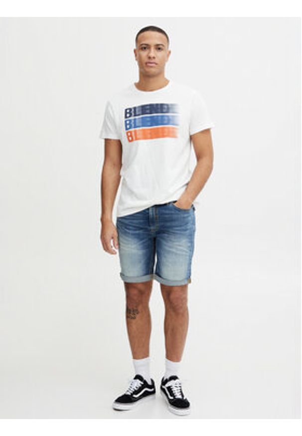 Blend Szorty jeansowe 20713326 Niebieski Slim Fit. Kolor: niebieski. Materiał: bawełna