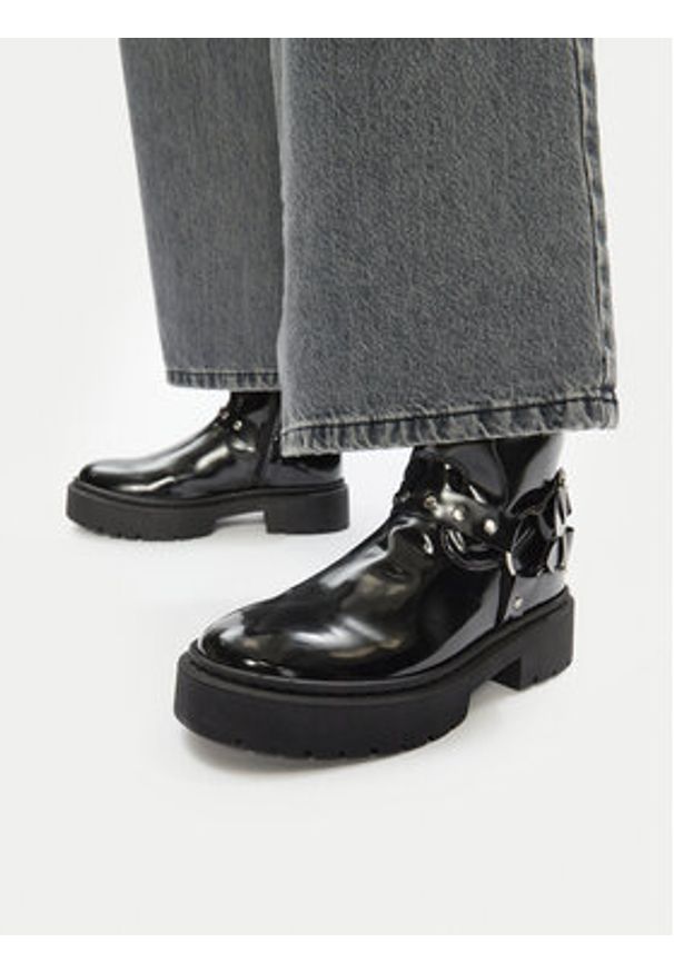Steve Madden Botki Zwart SM11003405 Czarny. Kolor: czarny. Materiał: skóra