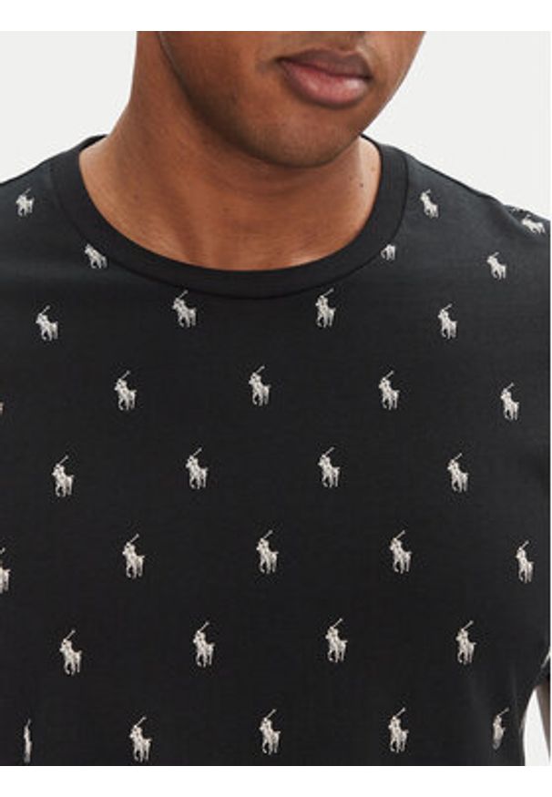 Polo Ralph Lauren T-Shirt 714899612005 Czarny Regular Fit. Typ kołnierza: polo. Kolor: czarny. Materiał: bawełna