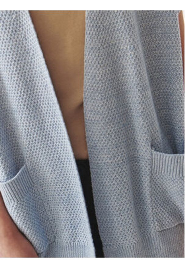 Tatuum Kardigan Pulover T2416.106B Niebieski Regular Fit. Kolor: niebieski. Materiał: bawełna, syntetyk