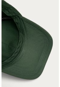 Calvin Klein Jeans - Czapka. Kolor: zielony. Materiał: tkanina, bawełna. Wzór: gładki #3