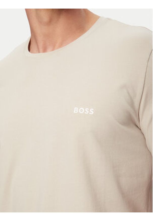 BOSS T-Shirt Mix&Match 50515312 Beżowy jasny Regular Fit. Kolor: beżowy. Materiał: bawełna