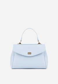 Renee - Niebieska Torebka Typu Kuferek z Rączką i Klapą z Paskiem Crossbody Phoebyne. Kolor: niebieski. Styl: elegancki #1