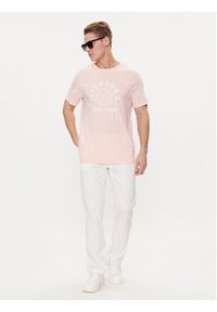 TOMMY HILFIGER - Tommy Hilfiger T-Shirt Coin MW0MW34437 Różowy Regular Fit. Kolor: różowy. Materiał: bawełna #4