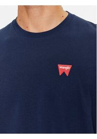 Wrangler T-Shirt Sign Off 112341127 Granatowy Regular Fit. Kolor: niebieski. Materiał: bawełna #5