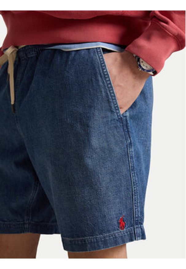 Polo Ralph Lauren Szorty jeansowe 710P02689001 Niebieski Regular Fit. Kolor: niebieski. Materiał: bawełna