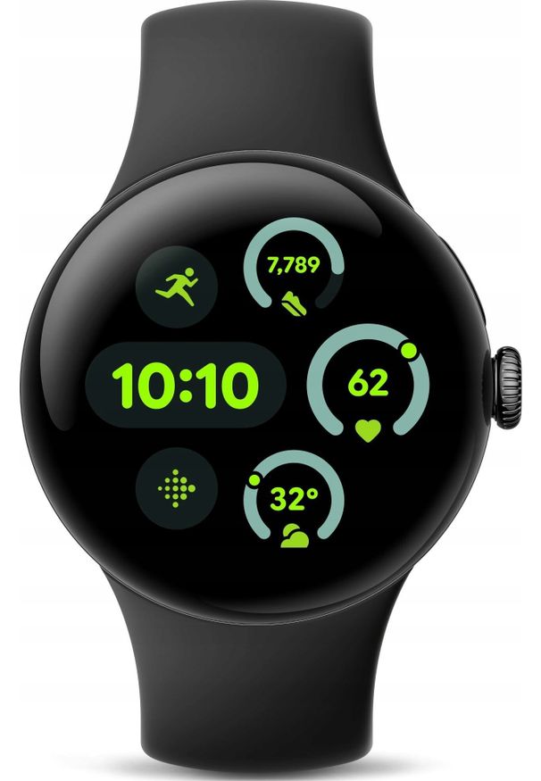 GOOGLE - Smartwatch Pixel Watch 3 Czarny (GA05757-DE). Rodzaj zegarka: smartwatch. Kolor: czarny