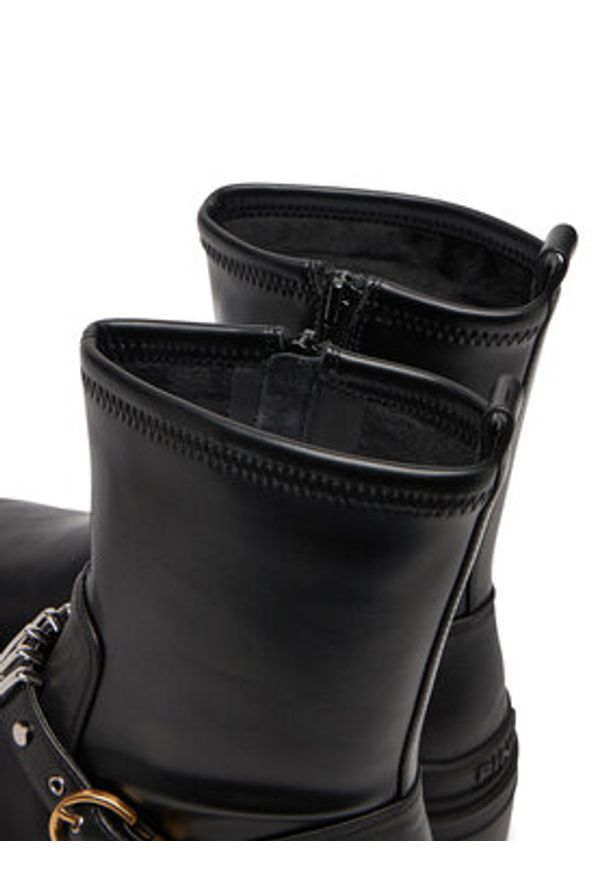 Pinko - PINKO Botki Mia 27 SD0447P061 Czarny. Kolor: czarny. Materiał: skóra