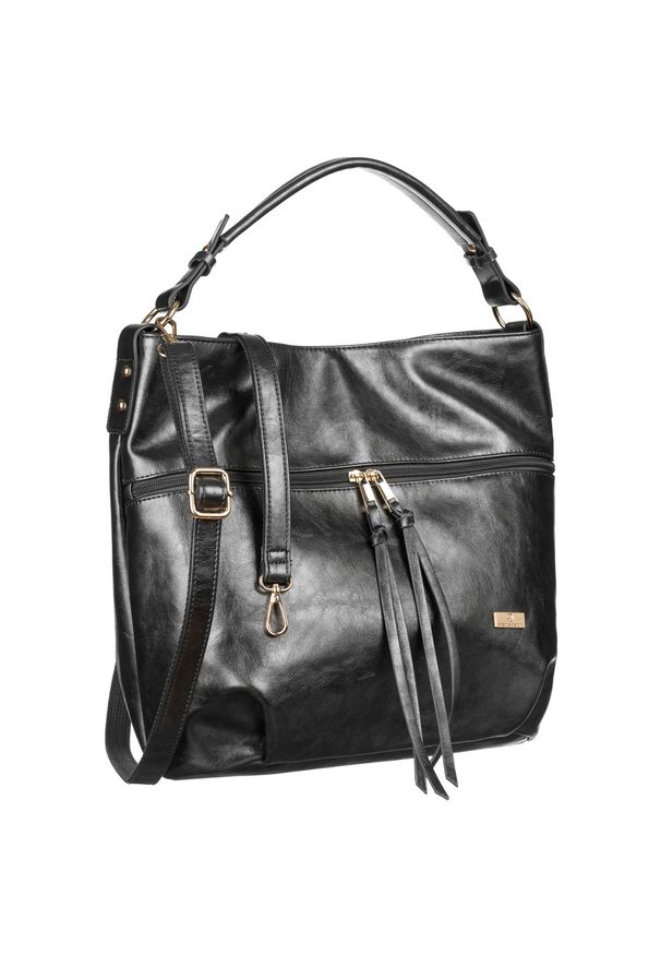 Shopperka c. szara Peterson [DH] PTN CP204428 DARK GR. Kolor: szary. Wzór: gładki. Materiał: skórzane