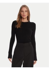 Kontatto Sweter 3M0809C Czarny Slim Fit. Kolor: czarny. Materiał: syntetyk
