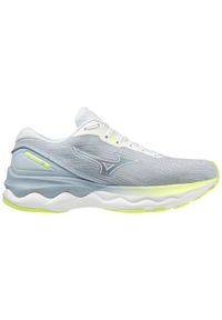 Buty do biegania damskie Mizuno Wave Skyrise 3. Zapięcie: sznurówki. Kolor: biały, wielokolorowy, żółty, szary. Materiał: syntetyk, materiał. Szerokość cholewki: normalna. Model: Mizuno Wave