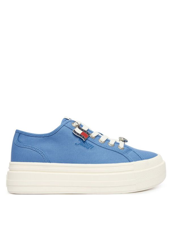 Tommy Jeans Sneakersy Tjw Flatform Sneaker Charms EN0EN02959 Niebieski. Kolor: niebieski. Materiał: materiał