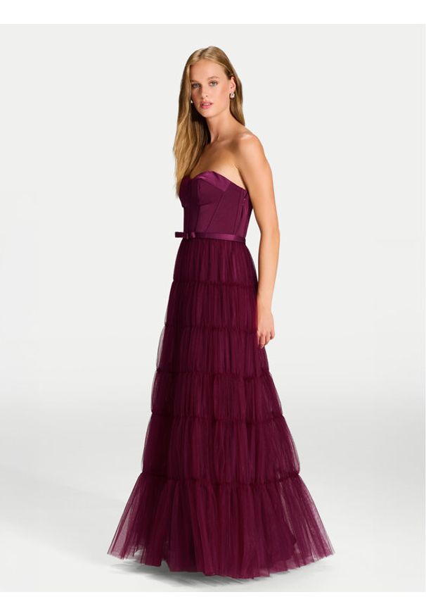 Hey Kyla Sukienka wieczorowa 5AJ009HK Bordowy Regular Fit. Kolor: czerwony. Materiał: syntetyk. Styl: wizytowy