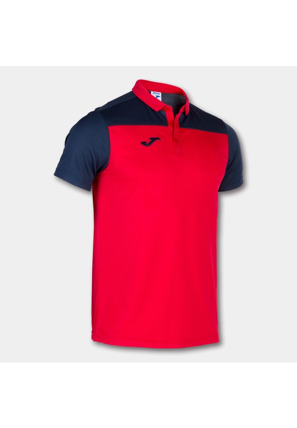 Koszulka polo do tenisa męska Joma Hobby II. Typ kołnierza: polo. Kolor: wielokolorowy, niebieski, czerwony. Sport: tenis