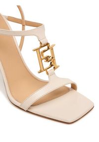 Elisabetta Franchi Sandały SA07B61E2 Écru. Materiał: skóra #4