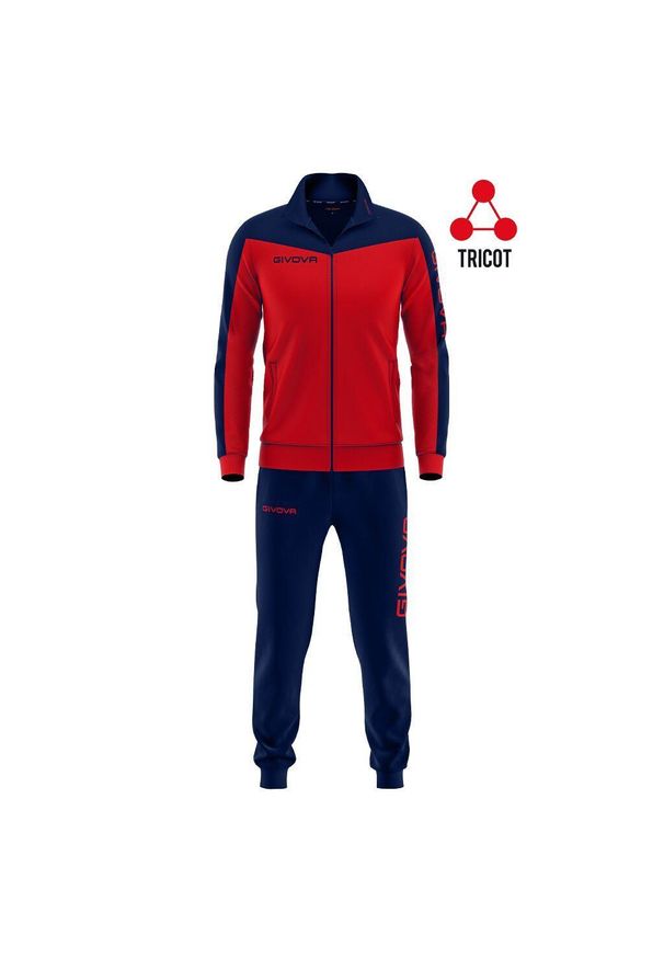 Damski dres Givova Roma. Kolor: czerwony, niebieski, wielokolorowy. Materiał: dresówka. Sport: piłka nożna