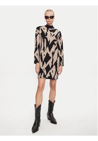 Vero Moda Sukienka dzianinowa Gold New Art 10311362 Beżowy Loose Fit. Kolor: beżowy. Materiał: wiskoza, syntetyk #2