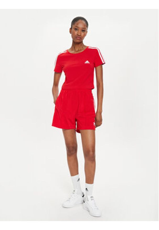 Adidas - adidas Szorty sportowe Firebird IY7207 Czerwony Loose Fit. Kolor: czerwony. Materiał: syntetyk