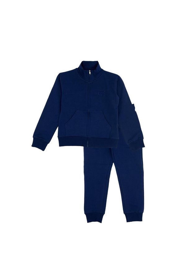 LEONE 1947 APPAREL - Dziewczęcy dres Leone zapinany na zamek błyskawiczny Chic Girl. Okazja: na uczelnię. Kolor: niebieski. Materiał: dresówka. Styl: sportowy