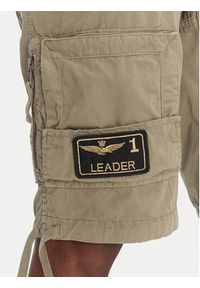Aeronautica Militare Szorty materiałowe 251BE041CT1122 Khaki Regular Fit. Kolor: brązowy. Materiał: bawełna