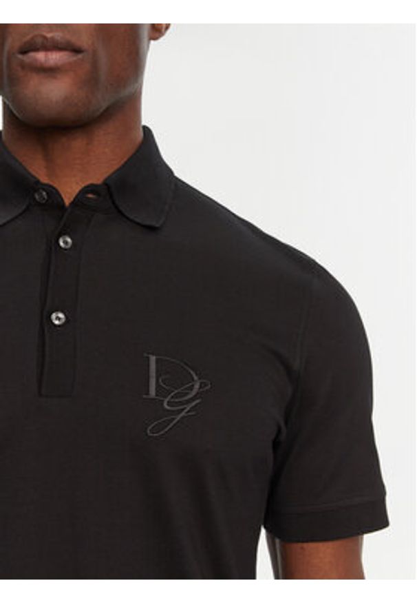 DOLCE & GABBANA - Dolce&Gabbana Polo G8SG0Z G7N4P Czarny Regular Fit. Typ kołnierza: polo. Kolor: czarny. Materiał: bawełna