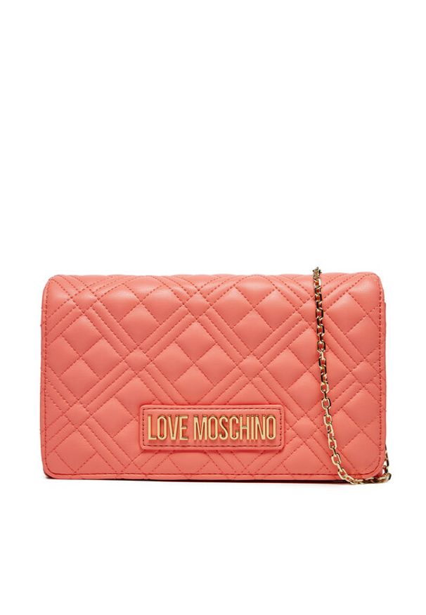 Love Moschino - LOVE MOSCHINO Torebka JC4079PP1MLA0464 Koralowy. Kolor: pomarańczowy. Materiał: skórzane