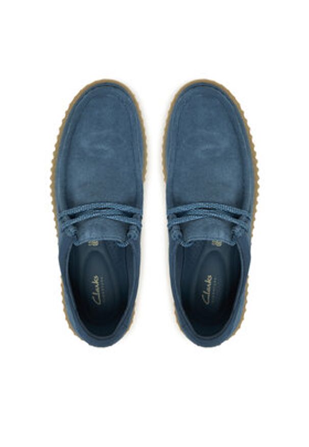 Clarks Półbuty Torhill Lo 26184695 Niebieski. Kolor: niebieski. Materiał: zamsz, skóra