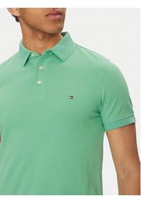 TOMMY HILFIGER - Tommy Hilfiger Polo 1985 MW0MW17771 Zielony Slim Fit. Typ kołnierza: polo. Kolor: zielony. Materiał: bawełna #4