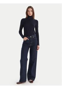 Liu Jo Golf MF5229 MS49I Granatowy Regular Fit. Typ kołnierza: golf. Kolor: niebieski. Materiał: syntetyk #4