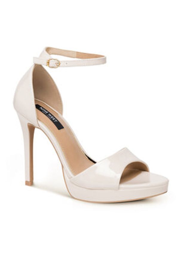 Nine West Sandały WFA2733-2 Biały. Kolor: biały. Materiał: syntetyk