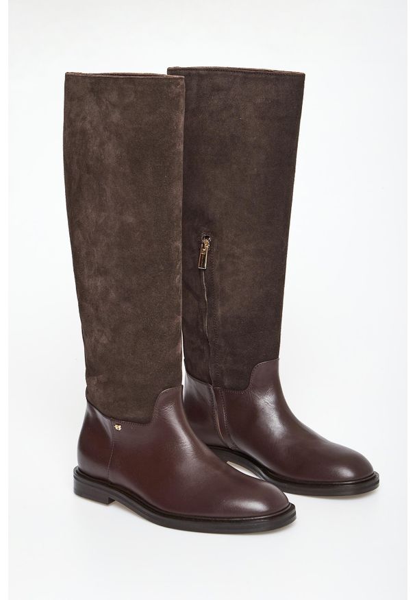 Baldinini - Kozaki damskie zamszowe BALDININI. Materiał: zamsz