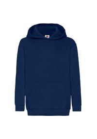FRUIT OF THE LOOM - Bluza Z Kapturem Dla Dzieci. Typ kołnierza: kaptur. Kolor: niebieski