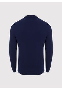 Pako Lorente - PAKO LORENTE – Męski granatowy sweter z kołnierzykiem polo. Typ kołnierza: polo. Kolor: niebieski. Materiał: wełna. Sezon: zima, jesień #6