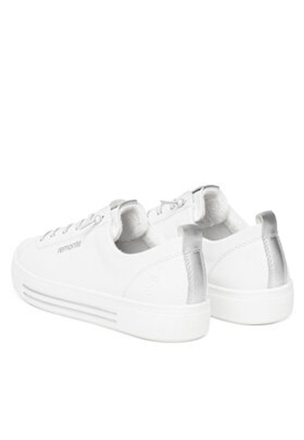 Remonte Sneakersy D0913-80 Biały. Kolor: biały. Materiał: skóra