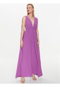 Kontatto Sukienka koktajlowa YM509 Fioletowy Regular Fit. Kolor: fioletowy. Materiał: syntetyk. Styl: wizytowy #1