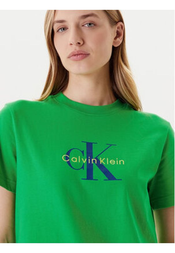 Calvin Klein Jeans T-Shirt Hero Classic LV047B865G Zielony Regular Fit. Kolor: zielony. Materiał: bawełna