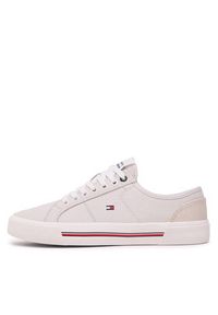 TOMMY HILFIGER - Tommy Hilfiger Tenisówki Core Corporate Vulc Canvas FM0FM04560 Szary. Kolor: szary. Materiał: materiał #7