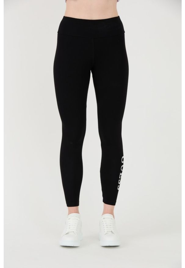 Guess - GUESS Czarne legginsy Elle. Kolor: czarny