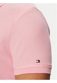 TOMMY HILFIGER - Tommy Hilfiger Polo MW0MW43046 Różowy Regular Fit. Typ kołnierza: polo. Kolor: różowy. Materiał: bawełna #4