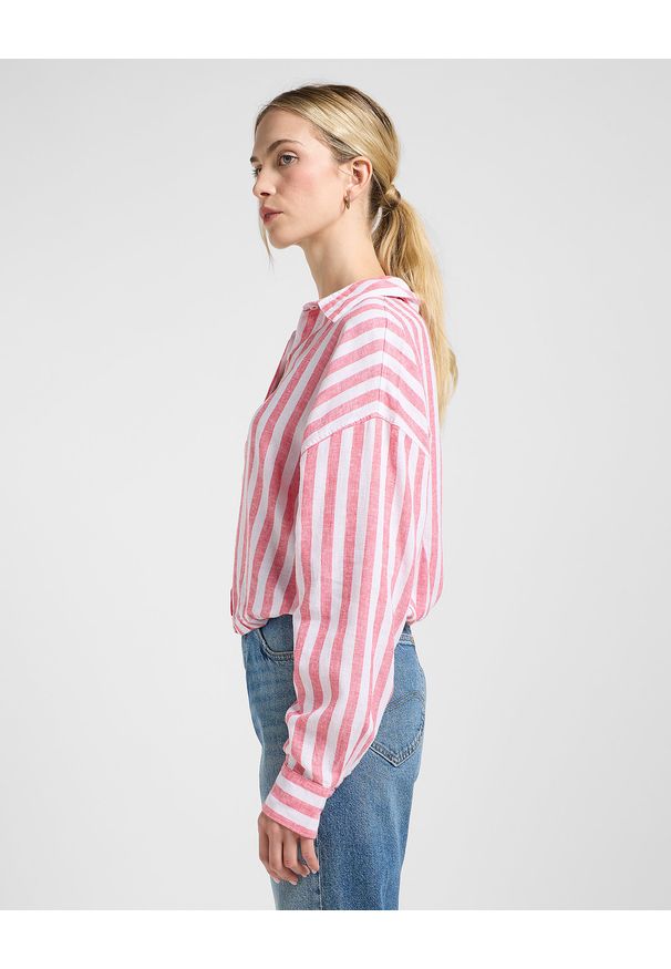 Lee - DAMSKA KOSZULA LEE ELASTICATED SHIRT LYCHEE AWNING 112363502