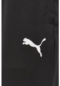 Puma Spodnie damskie kolor czarny proste high waist. Okazja: na co dzień. Stan: podwyższony. Kolor: czarny. Styl: casual