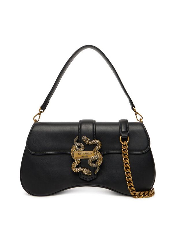 Just Cavalli Torebka 79RA4BA1 ZSA89 Czarny. Kolor: czarny. Materiał: skórzane