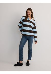 Reserved - Bawełniana bluza z kołnierzem - wielobarwny. Materiał: bawełna #1