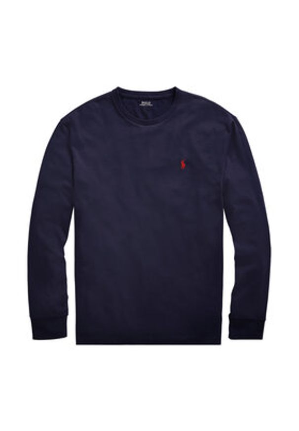 Polo Ralph Lauren Longsleeve Classics 710671468024 Granatowy Slim Fit. Typ kołnierza: polo. Kolor: niebieski. Materiał: bawełna. Długość rękawa: długi rękaw